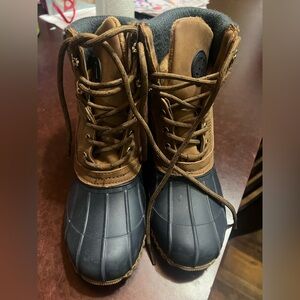 Tommy Hilfiger Brown and Black Rain Boots